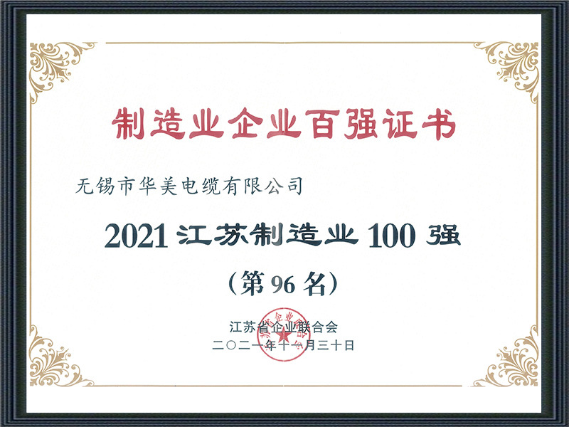 2021江苏制造业100强