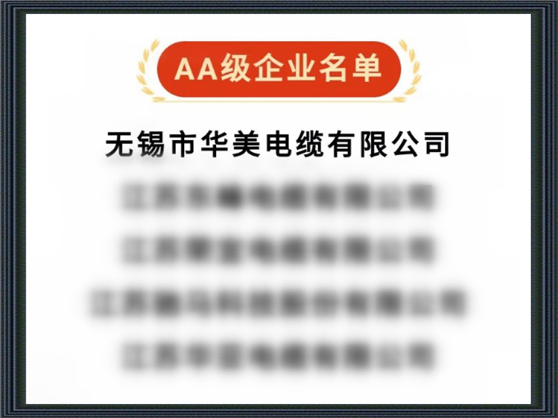 2022年度江苏省质量信用AA级企业